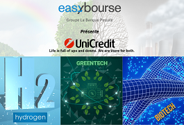 Découvrez les produits de bourse thématiques d'UniCredit : Hydrogène, Green Tech et Biotech Découvrez les produits de bourse thématiques d'UniCredit : Hydrogène, Green Tech et Biotech